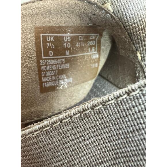 CLARKS Cloudsteppers Arla Jacory Strappy Wedge Gray/White Comfort Sandals 10M - Picture 9 of 11